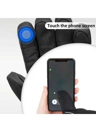 1 Pair Electric Heated Gloves, Portable Battery Heating Thermal Gloves Touchscreen Function Hand Warmer for Cycling ,Hiking ,Snowboarding Outdoor Winter Sports