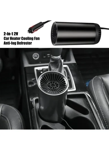 Fast Heating Cup Shape Car Warm Air Blower Portable Fan Window Defroster Demister Car Heater with Rotating Sucker Base