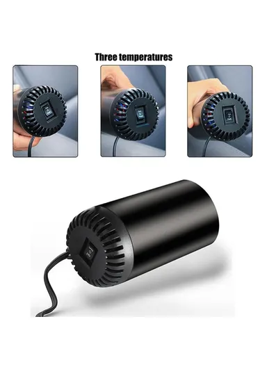 Fast Heating Cup Shape Car Warm Air Blower Portable Fan Window Defroster Demister Car Heater with Rotating Sucker Base