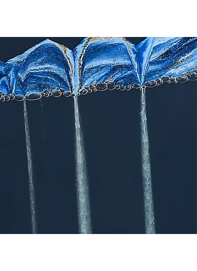 5-inch Flowing Sand Landscape Painting 3D Glass Moving Sand Art Painting Ornament Liquid Hourglass Home Decor - Black / White / Pink