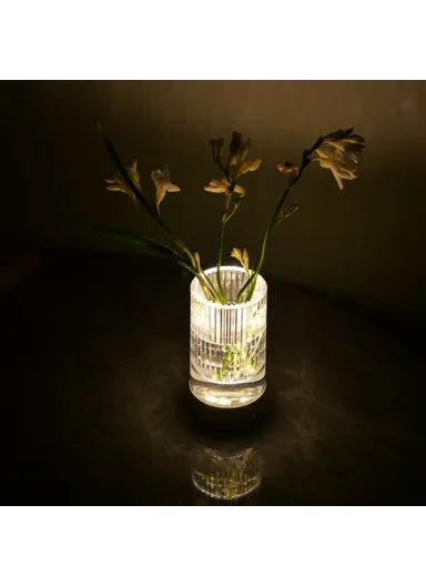 Creative Floral Vase Night Light Touch Control 3 Color Modes Bedroom ,Bar Restaurant Atmosphere Lamp