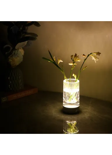 Creative Floral Vase Night Light Touch Control 3 Color Modes Bedroom ,Bar Restaurant Atmosphere Lamp