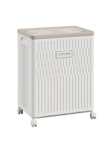 Foldable Clothes Storage Box with Wheels Large Capacity Plastic Laundry Basket Quilt Organizer