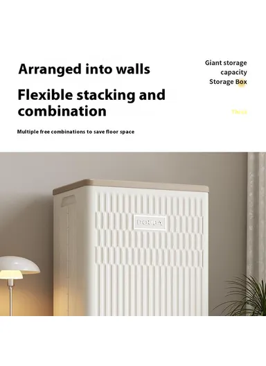 Foldable Clothes Storage Box with Wheels Large Capacity Plastic Laundry Basket Quilt Organizer