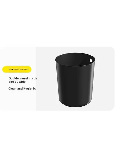 Cute Rabbit Ears Design Flip Lid Trash Can with Standing Feet for Living Room &amp; Bathroom Waste Bin, Size M - Red+White