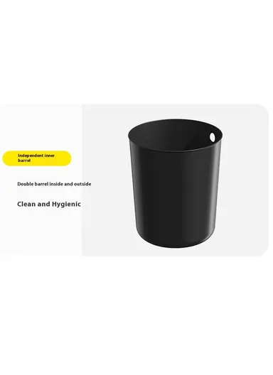 Cute Rabbit Ears Design Trash Can, with Flip Lid for Living Room Bathroom Waste Bin, Size L- Red+White