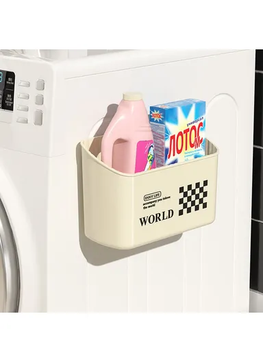 3Pcs / Set Magnetic Refrigerator Storage Box No Drill Plastic Kitchen Organizer Container - (M, L)