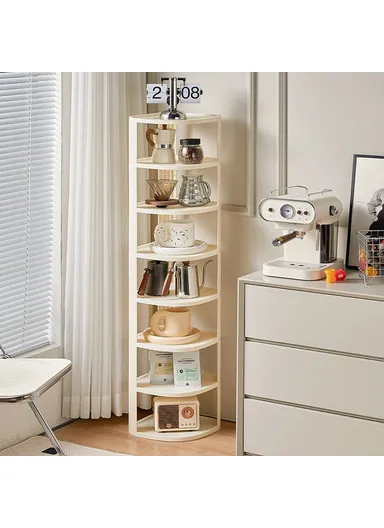 8 Tier Shoe Rack, Home Entryway Corner Space Saving Organizer, PP Storage Shelf (L28 x W28 x H121)cm