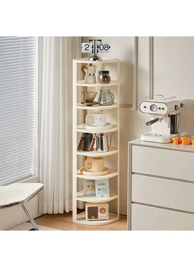 8 Tier Shoe Rack, Home Entryway Corner Space Saving Organizer, PP Storage Shelf (L28 x W28 x H121)cm