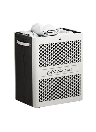 Foldable Laundry Basket Bathroom Dirty Clothes Storage Hamper for Home Use - No Wheels (L38 x W28 x H45)cm