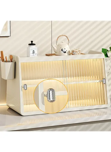 3-Tier Cup Holder Organizer Kitchen Countertop Coffee, Mugs, Tea, Cups &amp; Storage Rack with 2 Storage Boxes