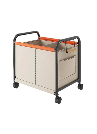 Bedroom Living Room Oxford Cloth Storage, Cart Toy Organizer, Large Capacity, Sorting Basket - Beige / Size M 