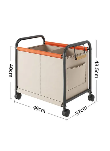 Bedroom Living Room Oxford Cloth Storage, Cart Toy Organizer, Large Capacity, Sorting Basket - Beige / Size M 