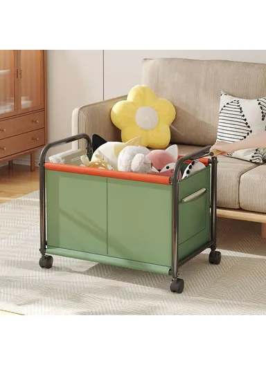 Bedroom Living Room Oxford Cloth Storage, Cart Toy Organizer, Large Capacity, Sorting Basket - Beige / Size M 