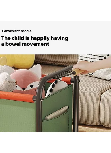 Bedroom Living Room Oxford Cloth Storage, Cart Toy Organizer, Large Capacity, Sorting Basket - Beige / Size M 