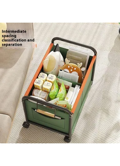 Bedroom Living Room Oxford Cloth Storage Cart, Toy Organizer Large Capacity, Sorting Basket - Beige / L