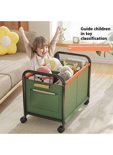 Bedroom Living Room Oxford Cloth Storage Cart, Toy Organizer Large Capacity, Sorting Basket / Grey / Size L