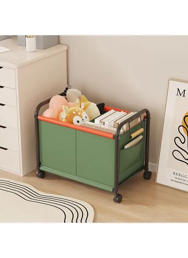 Bedroom Living Room Oxford Cloth Storage Cart, Toy Organizer Large Capacity, Sorting Basket / Grey / Size L