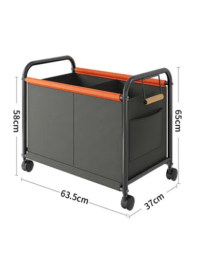 Bedroom Living Room Oxford Cloth Storage Cart, Toy Organizer, Large Capacity Sorting Basket - Grey / Size XL