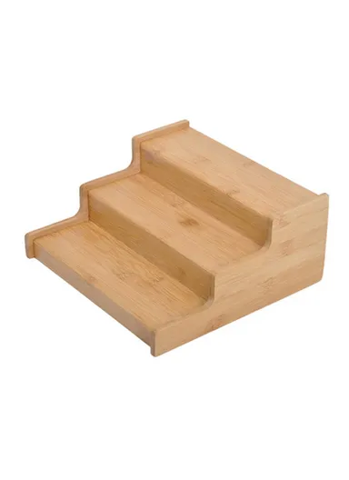 3-Tier Bamboo Spice Rack, Kitchen Organizer, Countertop Condiments Herbs Storage Shelf