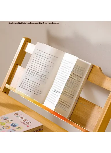 No-Install Folding Desk For Students, Compact Writing Table, Portable Bedroom Study Workstation (L44 x W38 x H87)cm - Walnut Color