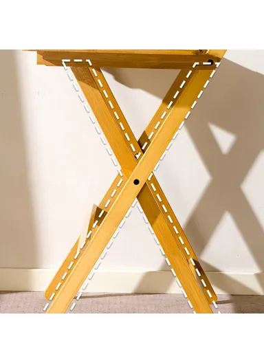 No-Install Folding Desk For Students, Compact Writing Table, Portable Bedroom Study Workstation (L58 x W38 x H87)cm - Walnut Color