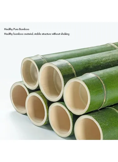 Foldable Bamboo Long Dining Table Compact Multipurpose Desk for Home Office Small Spaces - Tan