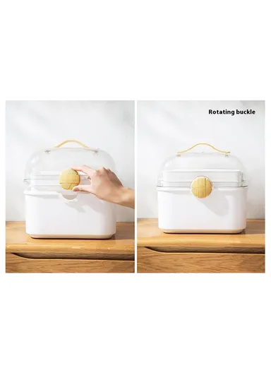 Medical Storage Box Large Capacity Multi-Layer Home First Aid Medication ,Cosmetics Organizer - White