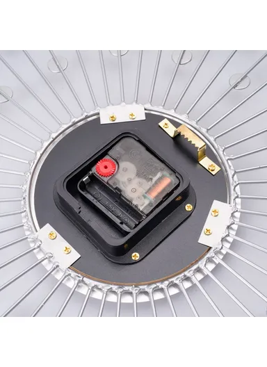 (50 x 50)cm Wrought Iron Wall Clock for Living Room Home Decor Quartz Clock Rhinestone Accents -WM97 