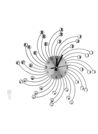 Wall Mount Clock Wrought Iron Silent Quartz Clock for Living Room Decor - WM12 