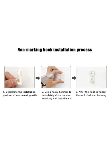 Wall Mount Clock Wrought Iron Silent Quartz Clock for Living Room Decor - WM12 