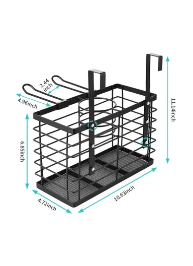 Bathroom Metal Storage Rack Hair ,Dryer Holder Hanging Basket - 001-CFJ-002 