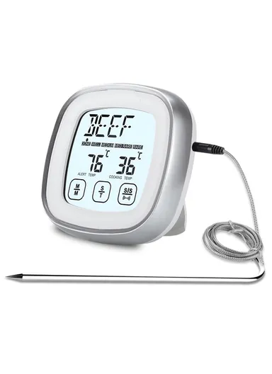 Wireless Digital Food Thermometer for Kitchen BBQ ,Cooking Timer Temperature Gauge with Probe - TS-BN53-A