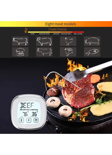 Wireless Digital Food Thermometer for Kitchen BBQ ,Cooking Timer Temperature Gauge with Probe - TS-BN53-A