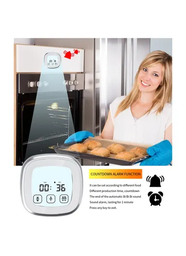 Wireless Digital Food Thermometer for Kitchen BBQ ,Cooking Timer Temperature Gauge with Probe - TS-BN53-A