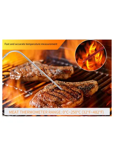 Wireless Digital Food Thermometer for Kitchen BBQ ,Cooking Timer Temperature Gauge with Probe - TS-BN53-A