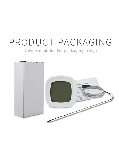  2.3 Inch Touch Screen 8 Food Types Digital Meat Thermometer for BBQ Grill Cooking with Timer - TS-802A-1