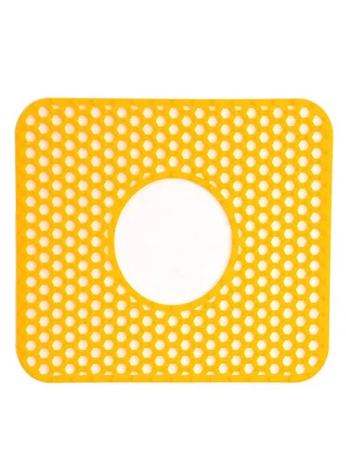 Large Size Silicone Kitchen Hollow Sink Mat, Non-Slip Heat Insulation Desk Pad Drain Mat - Yellow