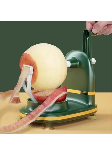 4 in 1 Multifunctional Hand Crank Apple Peeler with Slicer &amp; Spare Blade Kitchen Tool Kit (BPA Free, No FDA) - Light Green