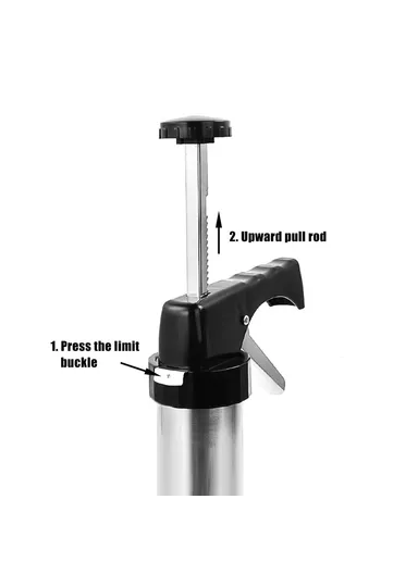 Stainless Steel Cookie Press Gun with 8 Nozzles &amp; 13 Discs Kitchen Baking Tool Set (No FDA, BPA Free)