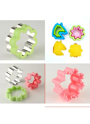 Sandwich Cutter for Kids Animal Flower Shape Biscuit Bread Baking Mold (BPA Free, No FDA) - Dinosaur