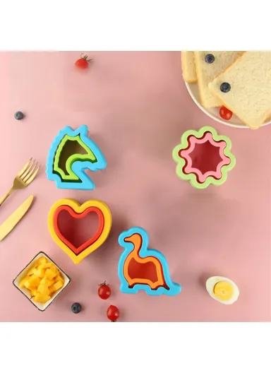 Sandwich Cutter for Kids Animal Flower Shape Biscuit Bread Baking Mold (BPA Free, No FDA) - Heart