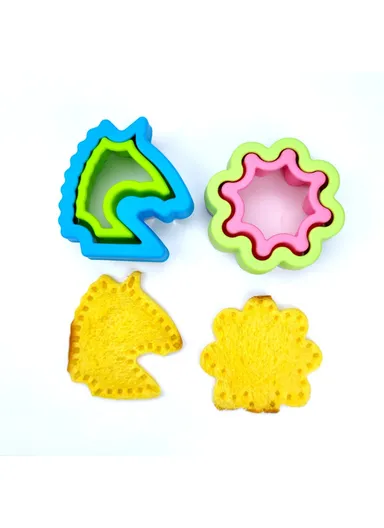 Sandwich Cutter for Kids Animal Flower Shape Biscuit Bread Baking Mold (BPA Free, No FDA) - Horse