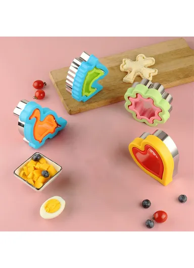 Sandwich Cutter for Kids Animal Flower Shape Biscuit Bread Baking Mold (BPA Free, No FDA) - Flower