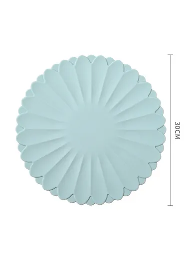 30cm Kitchen Heat-insulating Mat Silicone Anti-scalding Placemat Bowl Dish Cup Pad - Cyan
