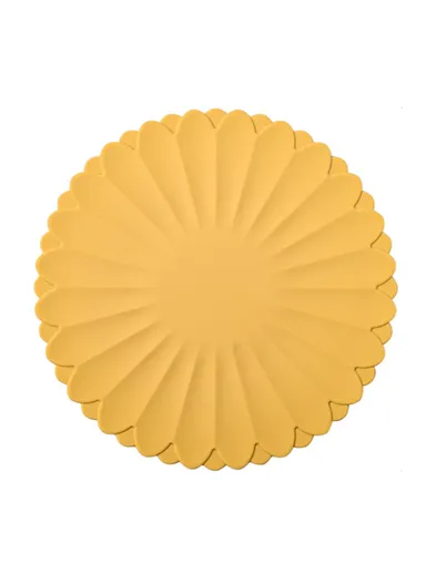 30cm Kitchen Heat-insulating Mat Silicone Anti-scalding Placemat Bowl Dish Cup Pad - Yellow