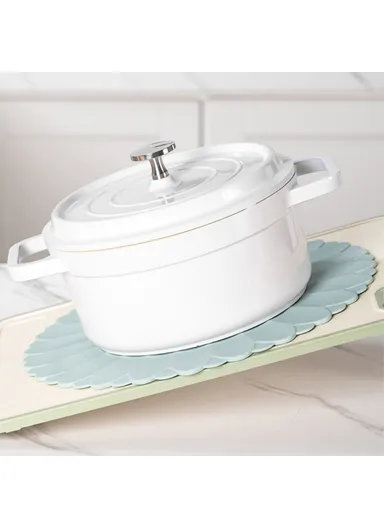 30cm Kitchen Heat-insulating Mat Silicone Anti-scalding Placemat Bowl Dish Cup Pad - Yellow