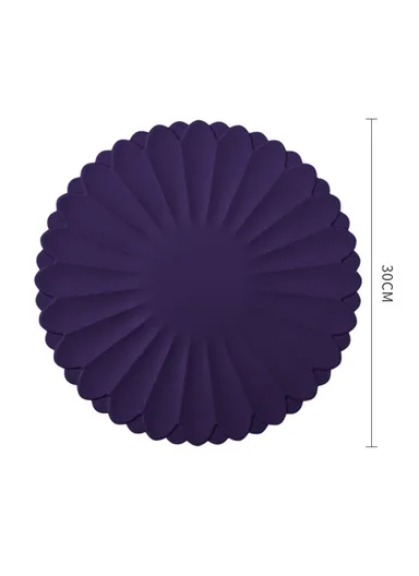 30cm Kitchen Heat-insulating Mat Silicone Anti-scalding Placemat Bowl Dish Cup Pad - Purple