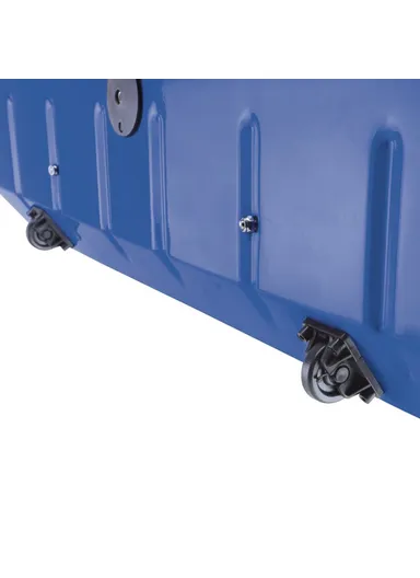 Adjustable Roof Snow Rake with Wheels Aluminum Telescoping Handle Snow Scraper - Blue