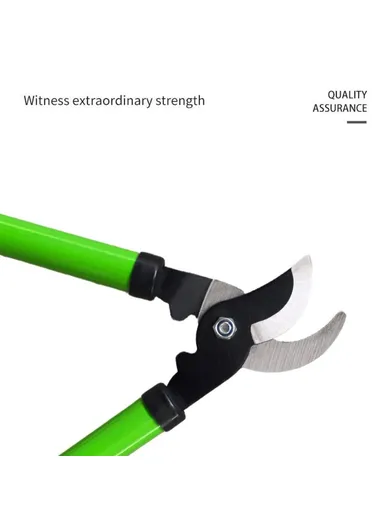 High Carbon Steel Heavy Duty Pruning Shears Thick Branches Garden Pruners Tree Trimmer Powerful Cutting Tool - Green